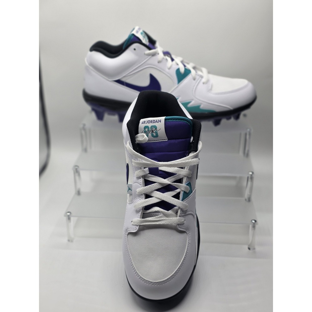 Air Jordan Stadium 90 Low 'Grape' White Football Cleats, Size 10 HQ0210-105